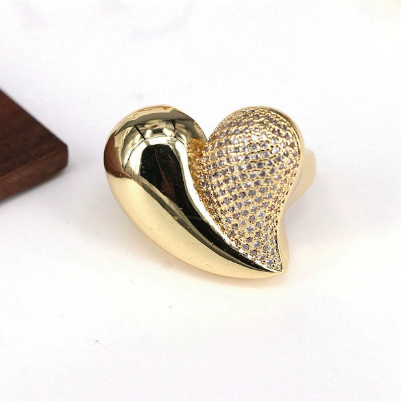 Wholesale Ring Copper Micropaved Butterfly Heart Water Drop Bow Style Jewelry For Women