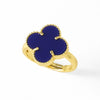Wholesale Ring Copper Plated Real Gold Fourleaf Clover Geometric Style Electroplating Unisex