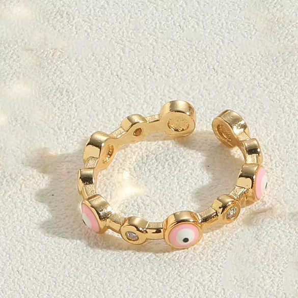 Wholesale Ring Copper Plated Real Gold Geometric Style Jewelry For Women