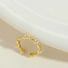 Wholesale Ring Copper Plated Real Gold Geometric Style Jewelry For Women