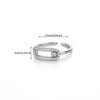 Wholesale Ring Copper Zircon Geometric Ushaped Electroplated Light Luxury Open Slidable Decompression Ring For Women