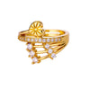 Wholesale Ring Copper Zircon Star Multilayer Cut Out 18K Goldplated For Women