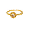 Wholesale Ring Copper Zircon Star Multilayer Cut Out 18K Goldplated For Women