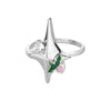 Wholesale Ring Copper Zircon Star Multilayer Cut Out 18K Goldplated For Women