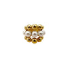 Wholesale Ring French Retro Style Natural Pearl Gold Beads Stainless Steel Electroplating