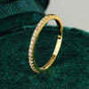 Wholesale Ring Geometric Moissanite 925 Silver 18K Gold Plated Set With Diamonds For Women