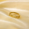 Wholesale Ring Gold Electroplated Copper Heart Flower Geometric For Girls