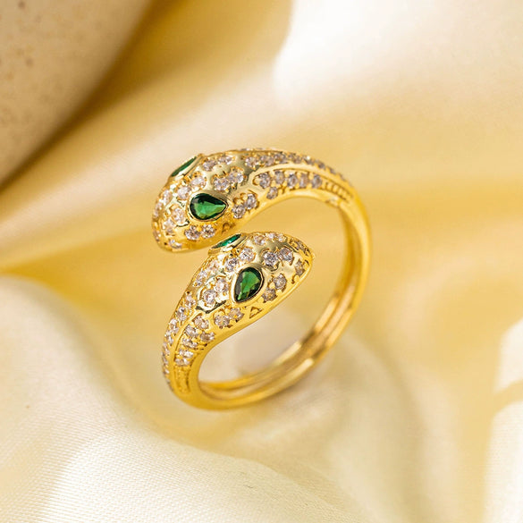 Wholesale Ring Gold Electroplated Copper Heart Flower Geometric For Girls