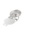 Wholesale Ring Imitation Pearl Fan Shell Geometric Style Metal Electroplating