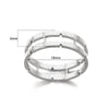 Wholesale Ring Jewelry Stainless Steel Geometric Hollow Rectangular Electroplated Light Luxury Unisex