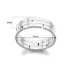 Wholesale Ring Jewelry Stainless Steel Geometric Hollow Rectangular Electroplated Light Luxury Unisex