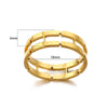 Wholesale Ring Jewelry Stainless Steel Geometric Hollow Rectangular Electroplated Light Luxury Unisex