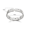 Wholesale Ring Jewelry Stainless Steel Geometric Hollow Rectangular Electroplated Light Luxury Unisex