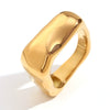 Wholesale Ring Jewelry Stainless Steel 18K Gold Plated Geometric Heart Microembedded Creative Ring For Women