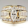 Wholesale Ring Metal Geometric Electroplating Inlaid Zircon Women's Engagement Jewelry