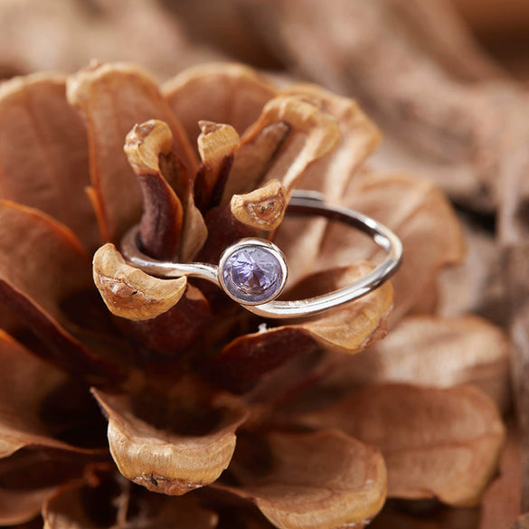 Wholesale Ring Natural Aquamarine S925 Sterling Silver Wave Shape Set With Gemstones Women's Minimalist Streamline