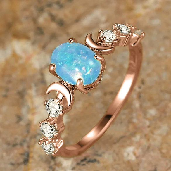 Wholesale Ring Retro Oval Copper Zirconia Geometric Design Women's Minimalist