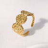 Wholesale Ring Retro Twist Design Goldplated Stainless Steel Geometric Style