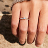 Wholesale Ring S925 Pure Silver Geometric Electroplating Women's
