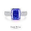 Wholesale Ring S925 Silver Geometric Light Luxury Style Set With Diamonds Ice Flower Cut