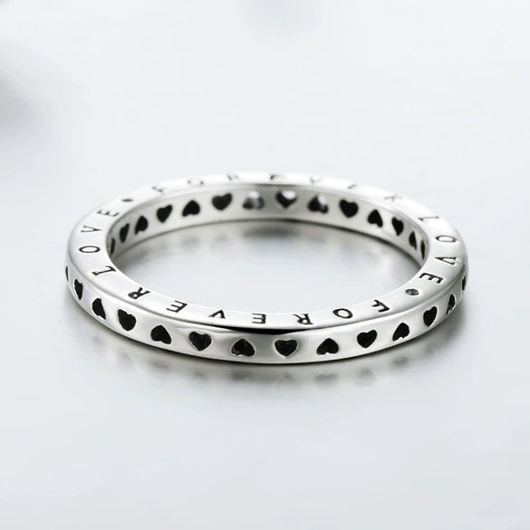 Wholesale Ring S925 Silver Hollow Heart Retro Distressed Design For Women