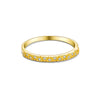 Wholesale Ring S925 Sterling Silver Geometric Design Zircon Electroplated Platinum 18K Gold