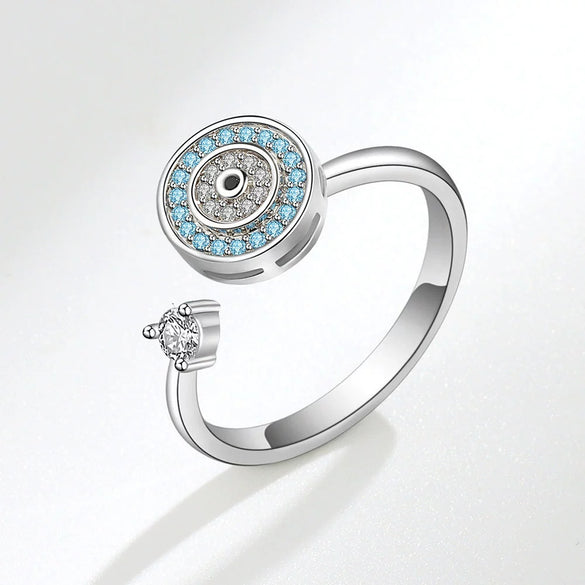 Wholesale Ring S925 Sterling Silver Geometric Electroplating Creative Opening Adjustable Ring For Men And Women