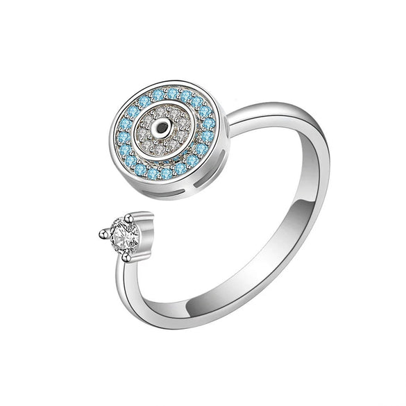 Wholesale Ring S925 Sterling Silver Geometric Electroplating Creative Opening Adjustable Ring For Men And Women