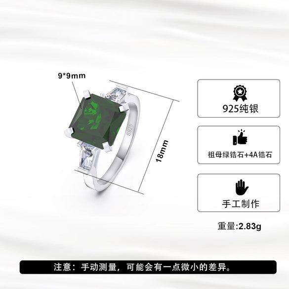 Wholesale Ring S925 Sterling Silver Geometric Electroplating Women's