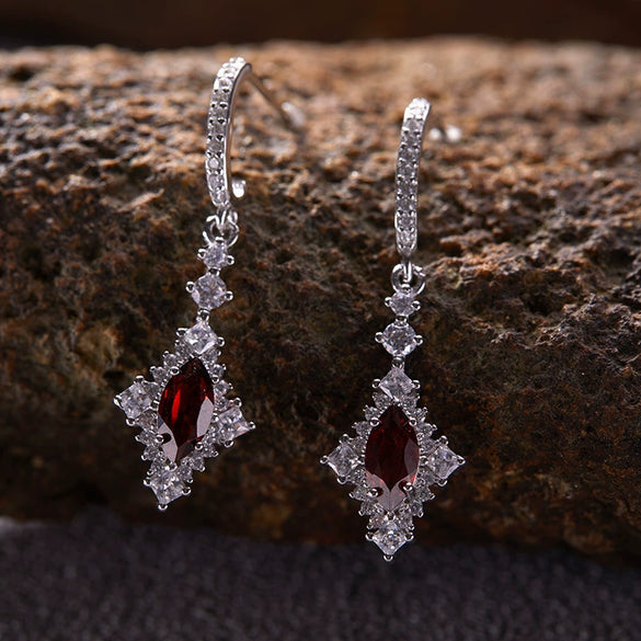 Wholesale Ring S925 Sterling Silver Geometric Natural Color Diamond Set With Gems Light Luxury Jewelry