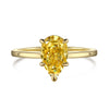Wholesale Ring S925 Sterling Silver Geometric Pear Shaped Zircon Inlaid Electroplated For Women