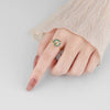 Wholesale Ring S925 Sterling Silver Geometric Rotating Colored Diamond Electroplated For Women