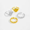 Wholesale Ring S925 Sterling Silver Geometric Style Electroplated