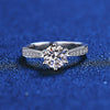 Wholesale Ring S925 Sterling Silver Geometric The Crown Micro Inlay Moissanite For Women