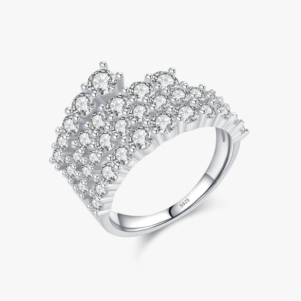 Wholesale Ring S925 Sterling Silver Geometric Wave Style