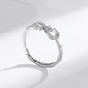 Wholesale Ring S925 Sterling Silver Heart Shaped Infinite Love Fashionable Electroplated