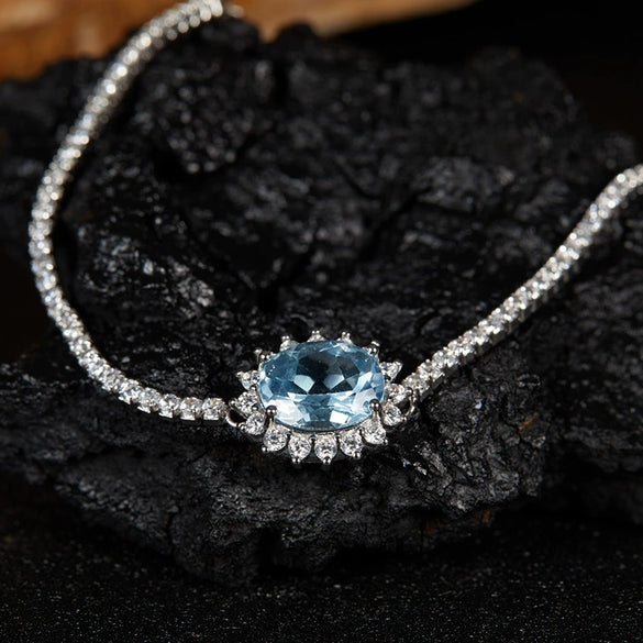 Wholesale Ring S925 Sterling Silver 18K Gold Crystal Geometric Light Luxury Style With Gems