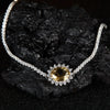 Wholesale Ring S925 Sterling Silver 18K Gold Crystal Geometric Light Luxury Style With Gems