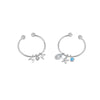 Wholesale Ring S925 Sterling Silver Opening Adjustable Letter Pendant Microinlaid Zircon Electroplated Platinum 18K Gold Fashion