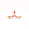 Wholesale Ring S925 Sterling Silver Pearl Cross Geometric Electroplating Women's
