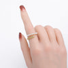 Wholesale Ring S925 Sterling Silver Pearl Wheat Floral Retro Style Electroplated