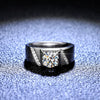 Wholesale Ring S925 Sterling Silver Platinum Plated Moissanite The Crown Design Natural Style For Male