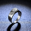 Wholesale Ring S925 Sterling Silver Platinum Plated Moissanite The Crown Design Natural Style For Male