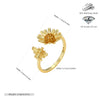 Wholesale Ring S925 Sterling Silver Sunflower Bee Zircon Inlaid Creative Design