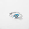 Wholesale Ring S925 Sterling Silver Turquoise Devil's Eye Microinlay Light Luxury Women's