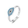Wholesale Ring S925 Sterling Silver Turquoise Devil's Eye Microinlay Light Luxury Women's