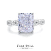 Wholesale Ring S925 Sterling Silver White Gemstone Ice Flower Cut Geometric Style For Women