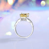 Wholesale Ring S925 Sterling Silver White Gemstone Ice Flower Cut Geometric Style For Women