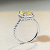 Wholesale Ring S925 Sterling Silver Yellow Diamond Geometric Electroplated