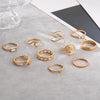 Wholesale Ring Set Alloy With Geometric Pattern Electroplated And Inlaid With Artificial And Semiprecious Stones Butterfly Love Design